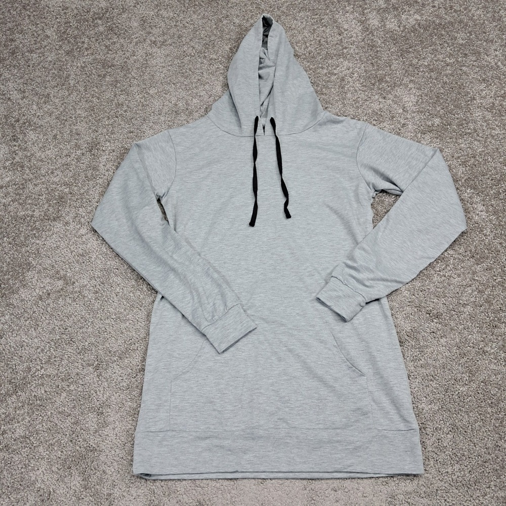 Yandy Active Womens Heather Gray Long Sleeve‎ Hoodie Dress Small PL-YA0352